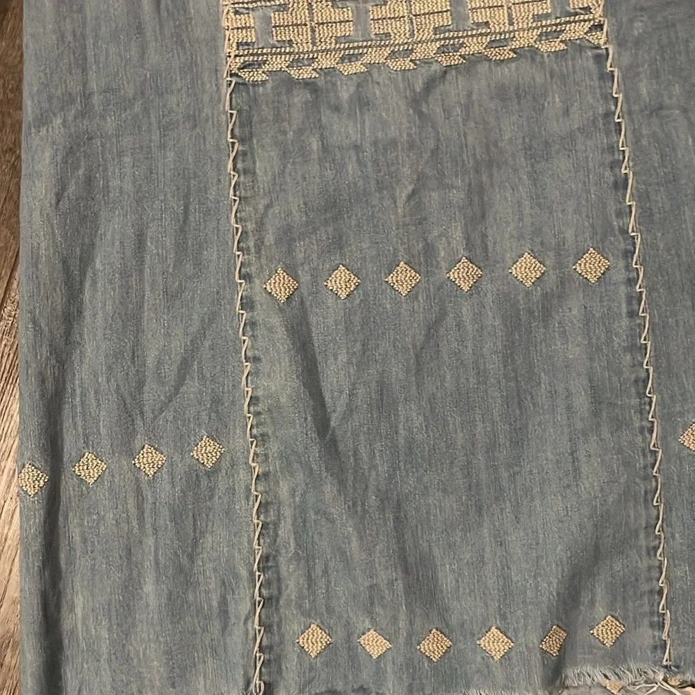 Free People Aztec chambray festival dress medium